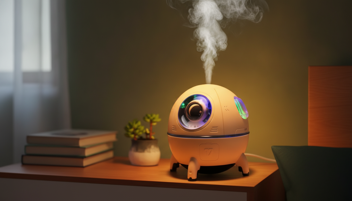 220ml Mini USB Humidifier: LED Light + Ultrasonic Mist
